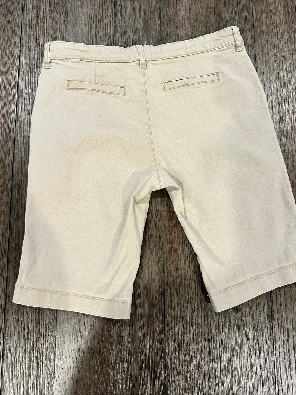 Two pairs Old Navy khaki uniform Bermuda length shorts - girls - Back-to-School